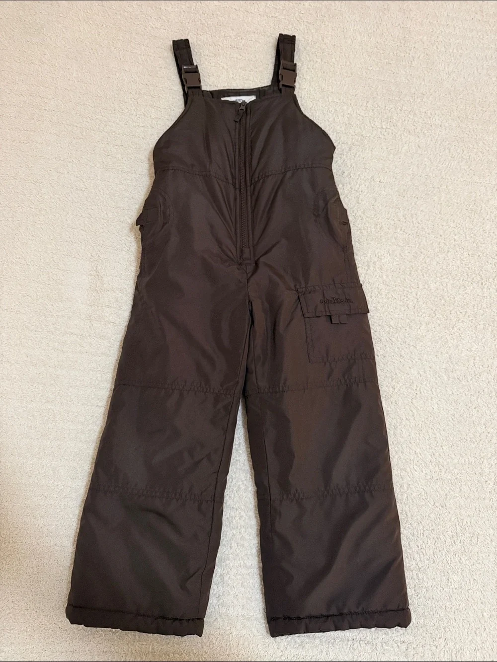 OshKosh B'gosh Brown Snow Bib Overalls and vest